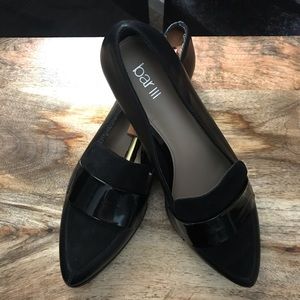 BAR III Black Leather Loafers